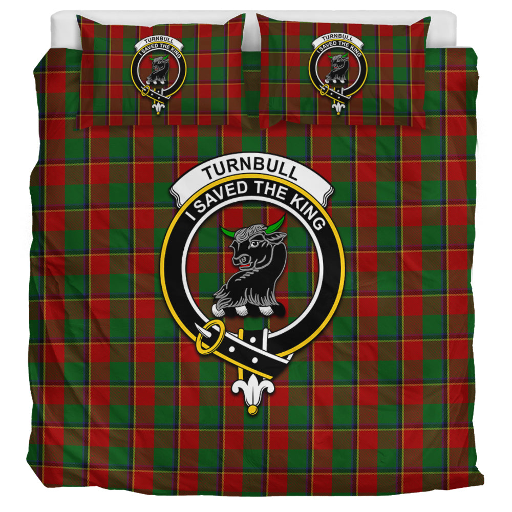 Turnbull Tartan Bedding Set with Family Crest UK Bedding Set UK Super King 104*94 inch - Tartan Vibes Clothing