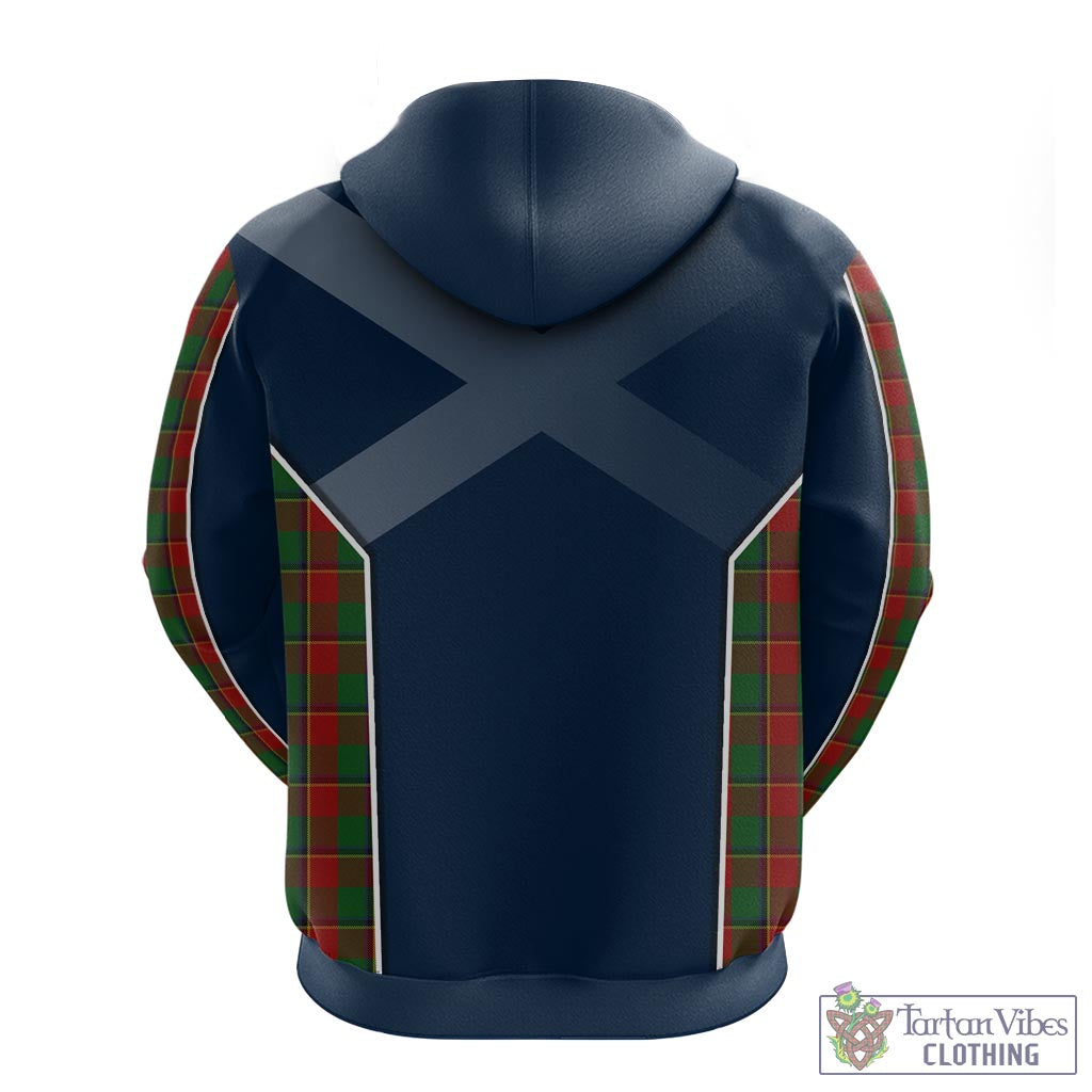 Tartan Vibes Clothing Turnbull Dress Tartan Hoodie with Family Crest and Scottish Thistle Vibes Sport Style