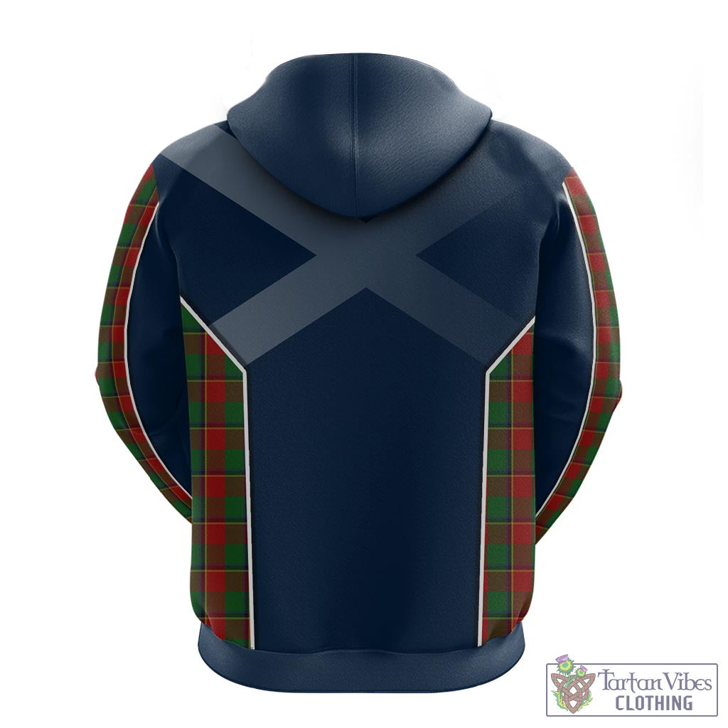 Tartan Vibes Clothing Turnbull Dress Tartan Hoodie with Family Crest and Lion Rampant Vibes Sport Style