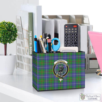 Turnbull Hunting Tartan Pen Holder with Family Crest