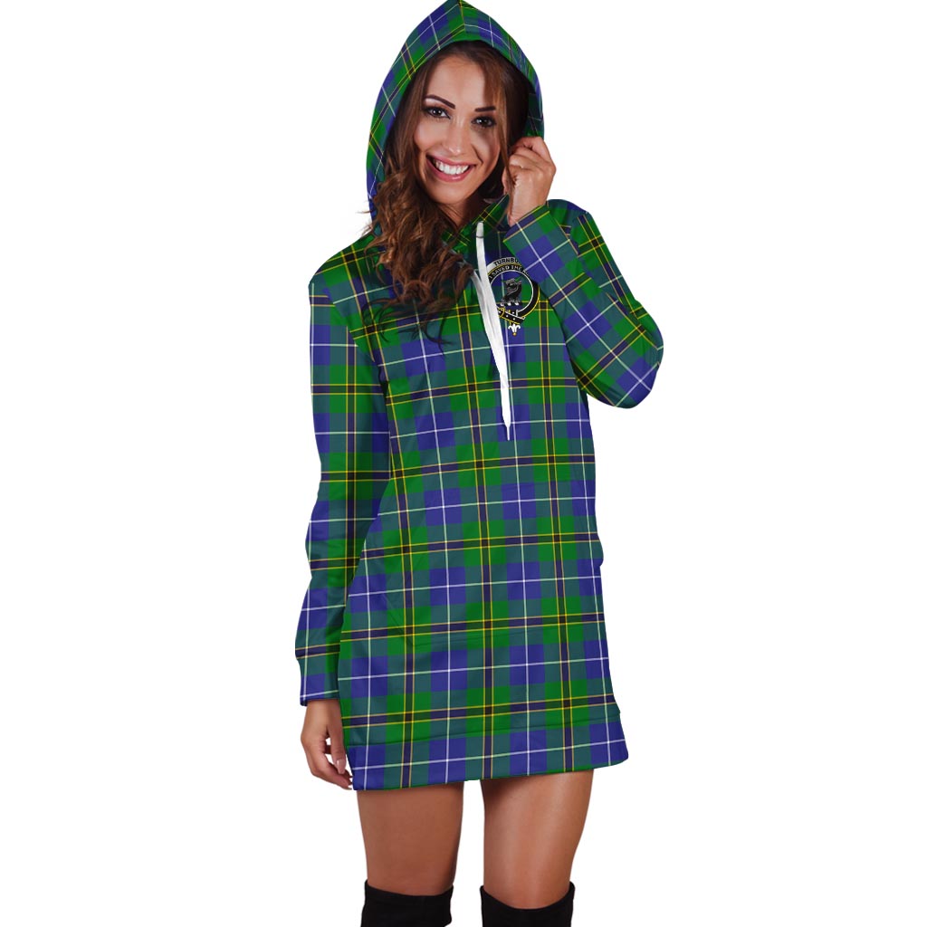 Turnbull Hunting Tartan Hoodie Dress with Family Crest - Tartan Vibes Clothing