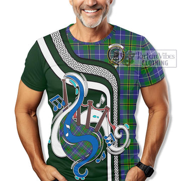 Turnbull Hunting Tartan T-Shirt with Epic Bagpipe Style