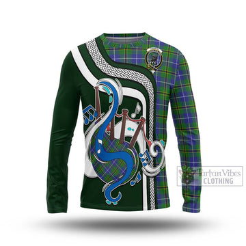 Turnbull Hunting Tartan Long Sleeve T-Shirt with Epic Bagpipe Style