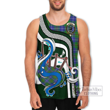 Turnbull Hunting Tartan Men's Tank Top with Epic Bagpipe Style