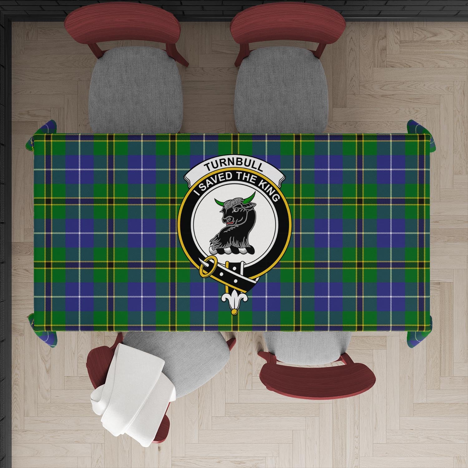 turnbull-hunting-tatan-tablecloth-with-family-crest