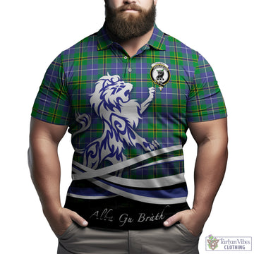 Turnbull Hunting Tartan Polo Shirt with Alba Gu Brath Regal Lion Emblem