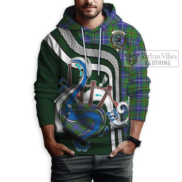 Turnbull Hunting Tartan Hoodie with Epic Bagpipe Style