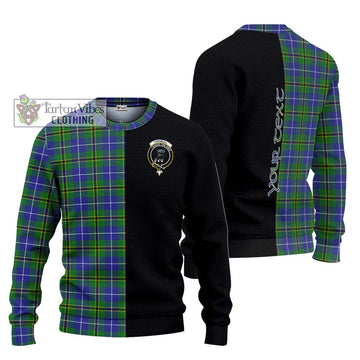 Turnbull Hunting Tartan Ugly Sweater with Family Crest and Half Of Me Style