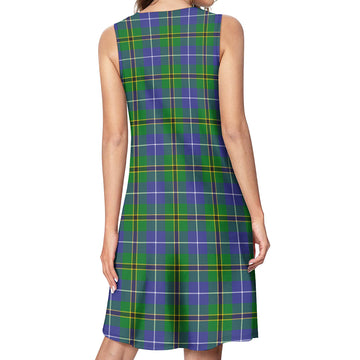 Turnbull Hunting Tartan Womens Casual Dresses