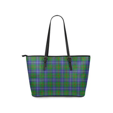 Turnbull Hunting Tartan Leather Tote Bag