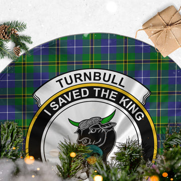 Turnbull Hunting Tartan Christmas Tree Skirt with Family Crest