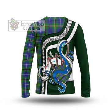 Turnbull Hunting Tartan Long Sleeve T-Shirt with Epic Bagpipe Style