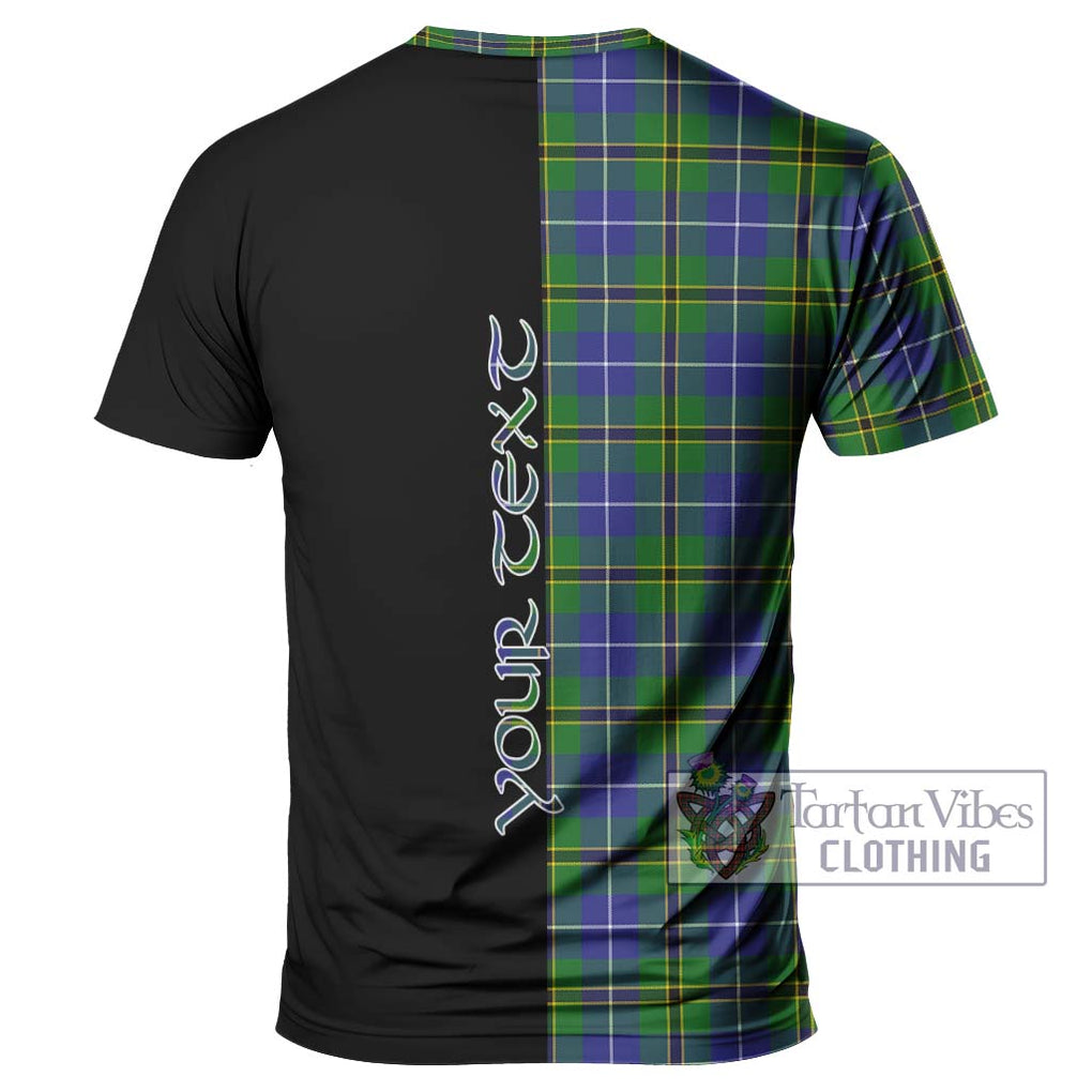 Turnbull Hunting Tartan T-Shirt with Family Crest and Half Of Me Style - Tartanvibesclothing Shop