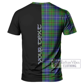 Turnbull Hunting Tartan T-Shirt with Family Crest and Half Of Me Style