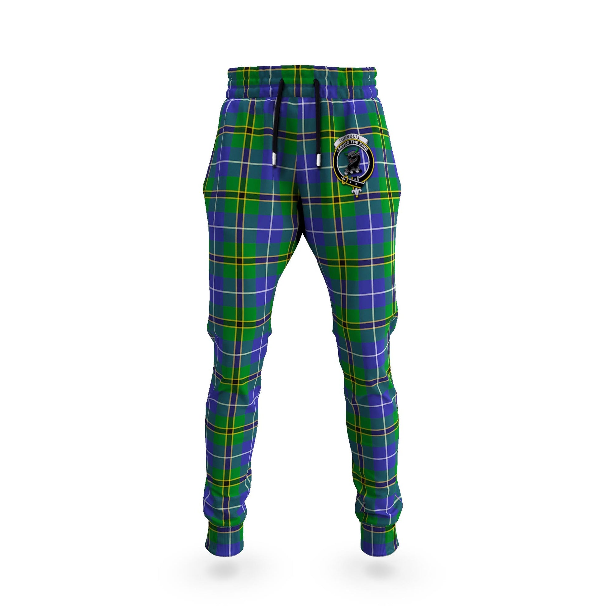 Turnbull Hunting Tartan Joggers Pants with Family Crest 5XL - Tartan Vibes Clothing