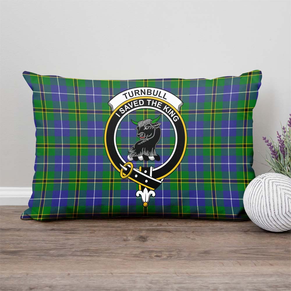 Turnbull Hunting Tartan Pillow Cover with Family Crest Rectangle Pillow Cover - Tartanvibesclothing