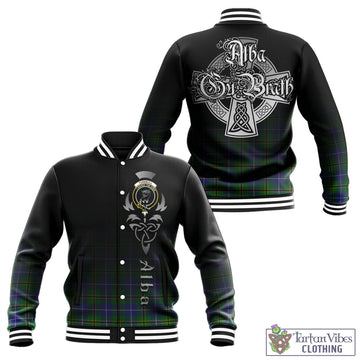 Turnbull Hunting Tartan Baseball Jacket Featuring Alba Gu Brath Family Crest Celtic Inspired