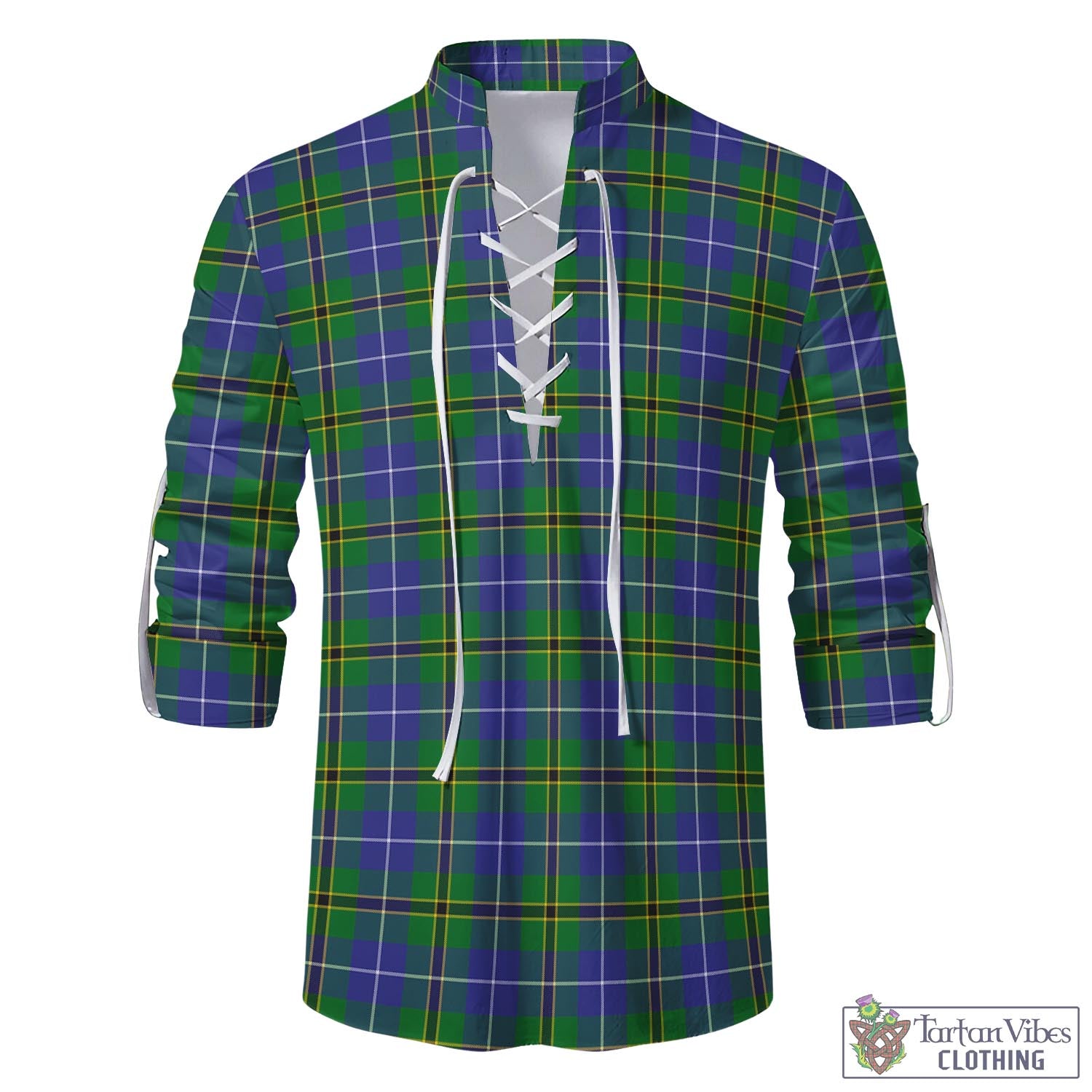 Tartan Vibes Clothing Turnbull Hunting Tartan Men's Scottish Traditional Jacobite Ghillie Kilt Shirt