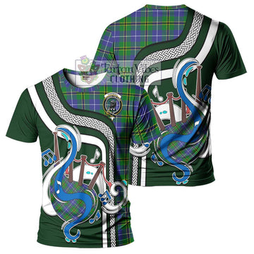 Turnbull Hunting Tartan T-Shirt with Epic Bagpipe Style