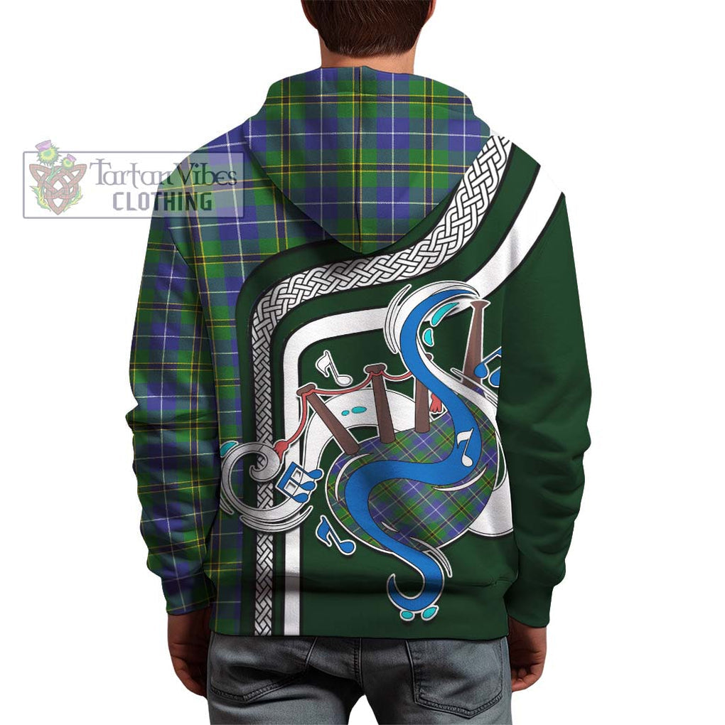 Turnbull Hunting Tartan Hoodie with Epic Bagpipe Style - Tartanvibesclothing Shop