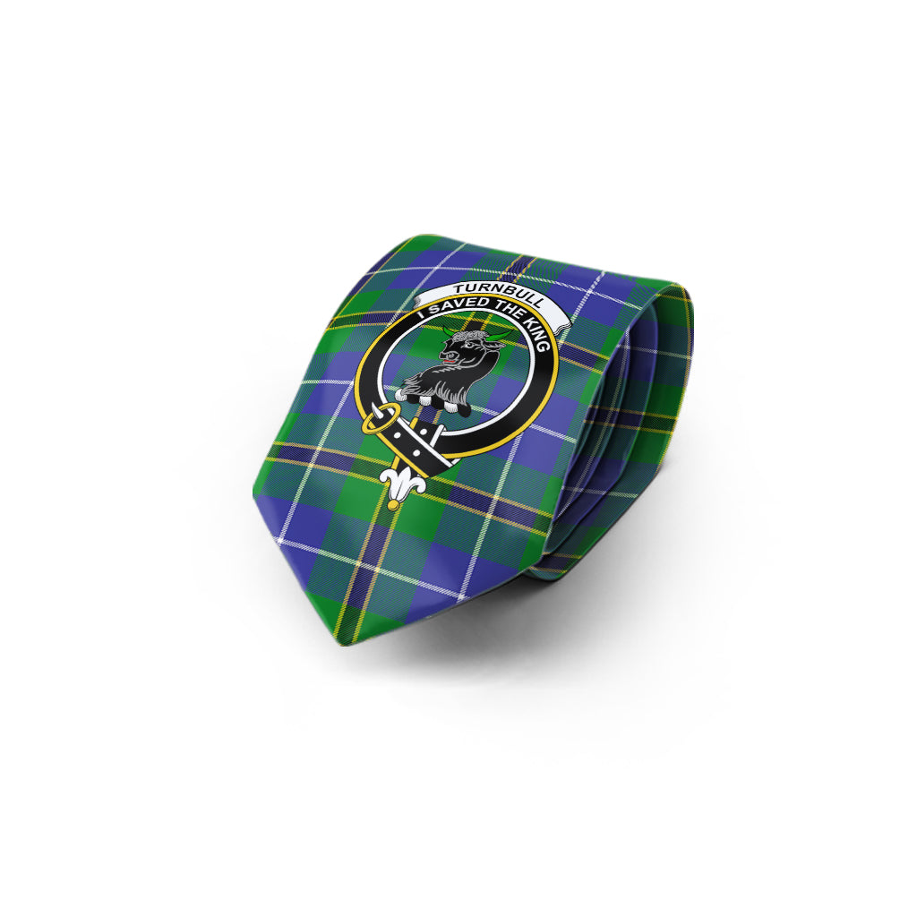 Turnbull Hunting Tartan Classic Necktie with Family Crest - Tartan Vibes Clothing