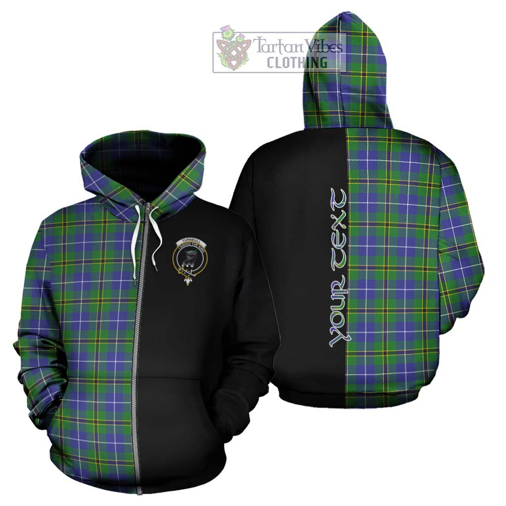 Turnbull Hunting Tartan Hoodie with Family Crest and Half Of Me Style - Tartanvibesclothing Shop