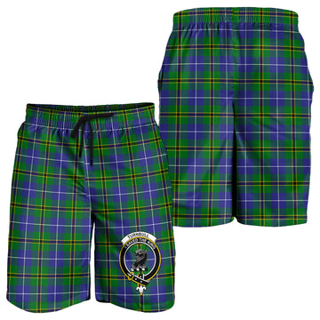 Turnbull Hunting Tartan Mens Shorts with Family Crest