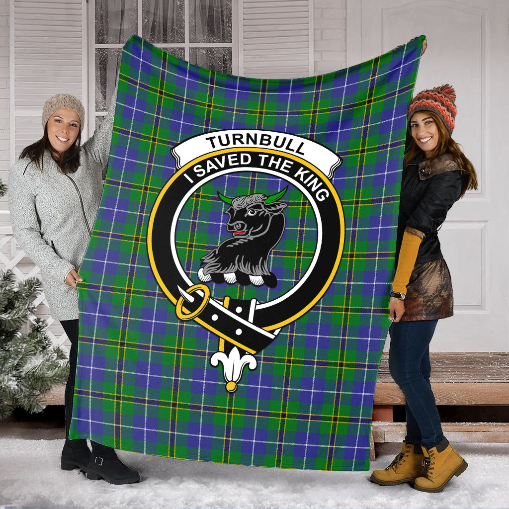 turnbull-hunting-tartab-blanket-with-family-crest