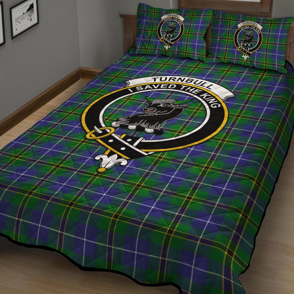 Turnbull Hunting Tartan Quilt Bed Set with Family Crest - Tartan Vibes Clothing