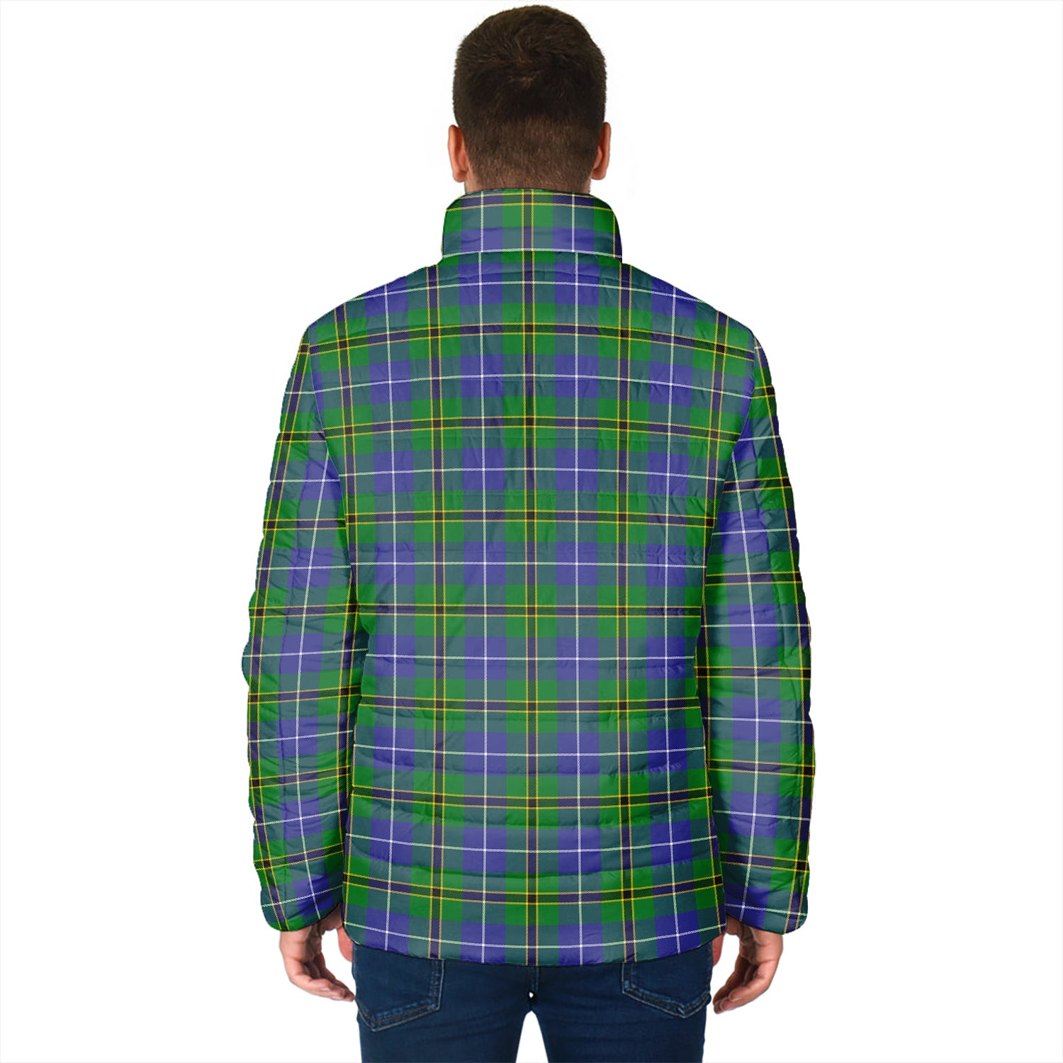 Turnbull Hunting Tartan Padded Jacket with Family Crest - Tartan Vibes Clothing