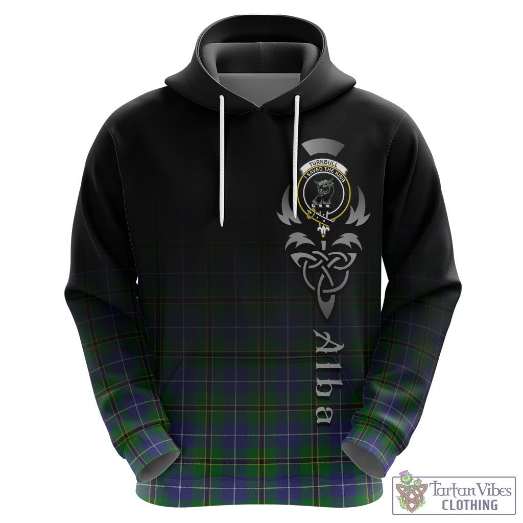 Tartan Vibes Clothing Turnbull Hunting Tartan Hoodie Featuring Alba Gu Brath Family Crest Celtic Inspired