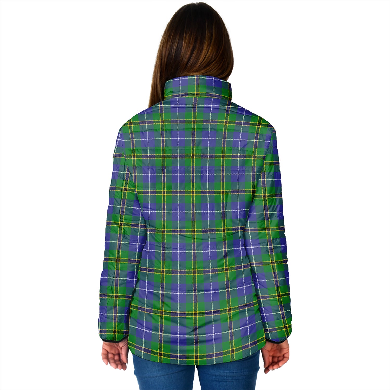 Turnbull Hunting Tartan Padded Jacket with Family Crest - Tartan Vibes Clothing