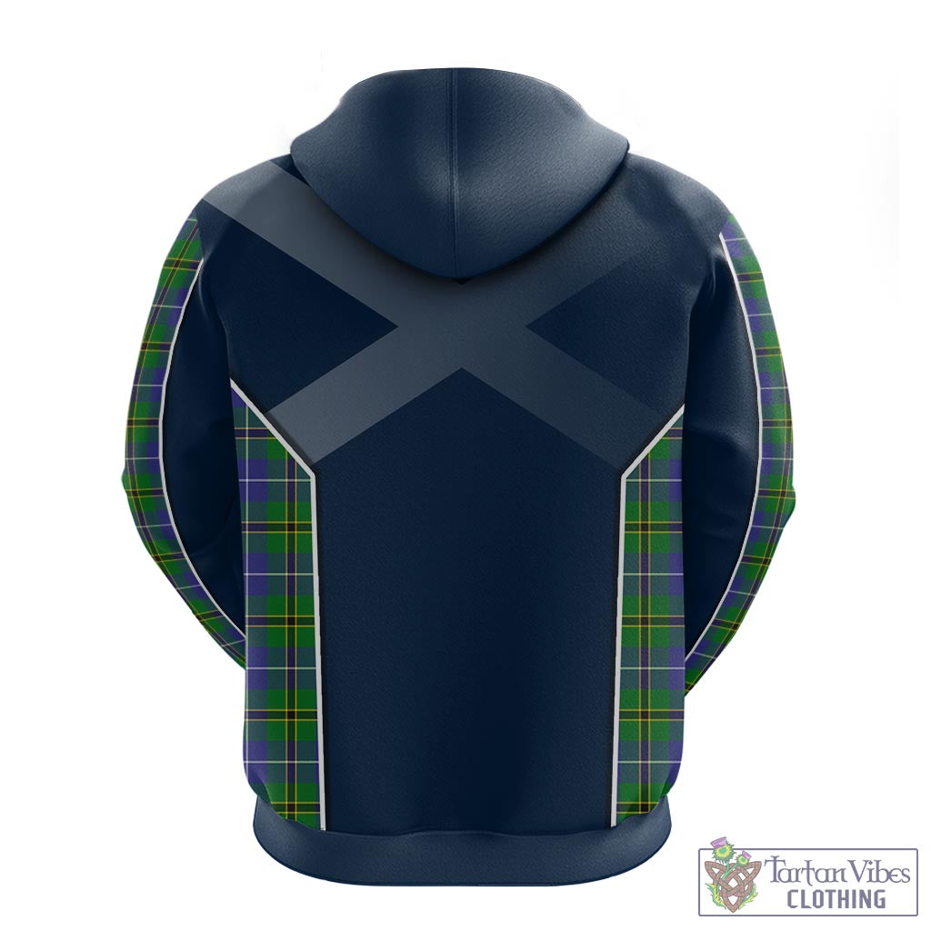 Tartan Vibes Clothing Turnbull Hunting Tartan Hoodie with Family Crest and Scottish Thistle Vibes Sport Style