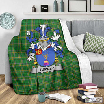 Turnly Irish Clan Tartan Blanket with Coat of Arms - Tartan Vibes Clothing