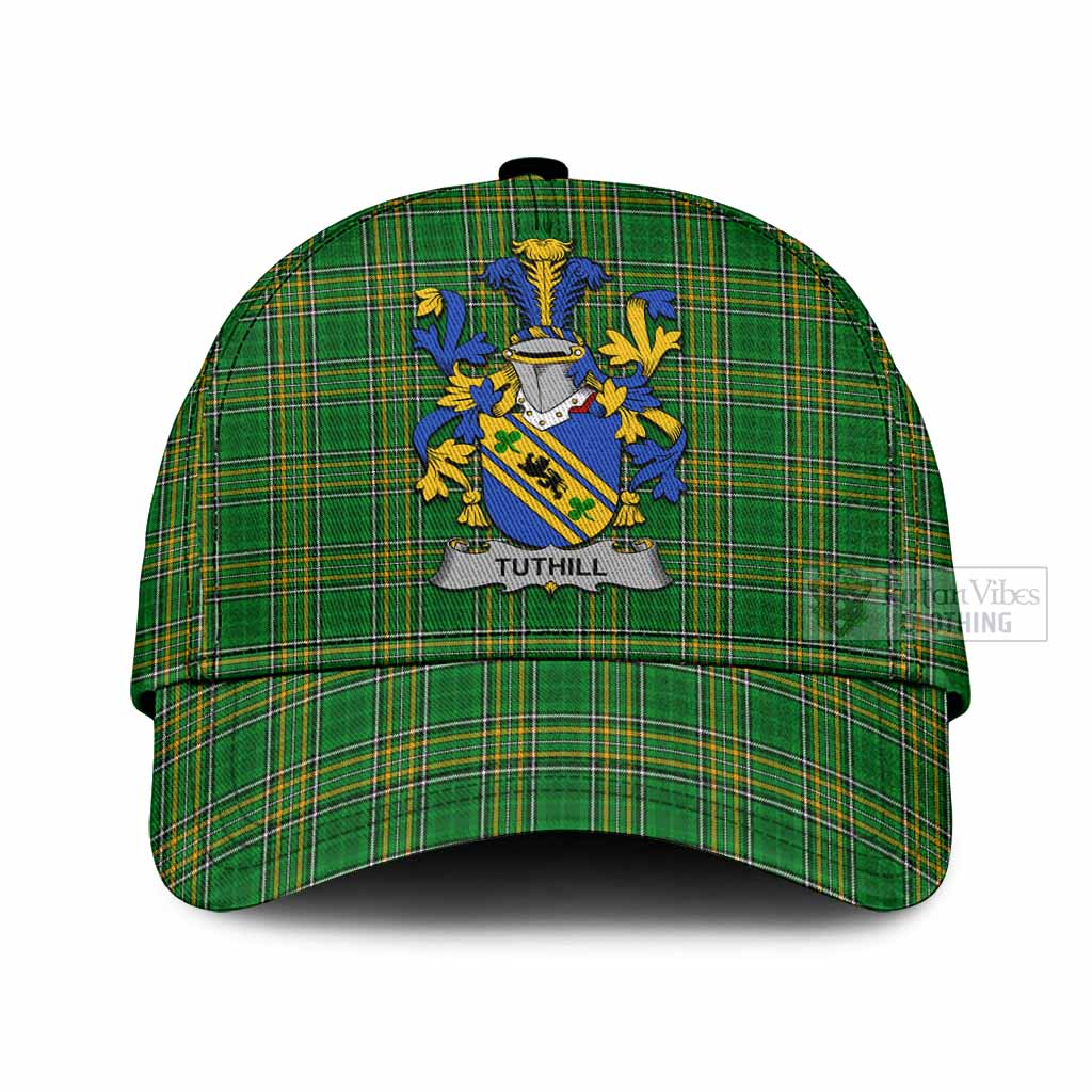 Tartan Vibes Clothing Tuthill Irish Clan Tartan Classic Cap with Coat of Arms