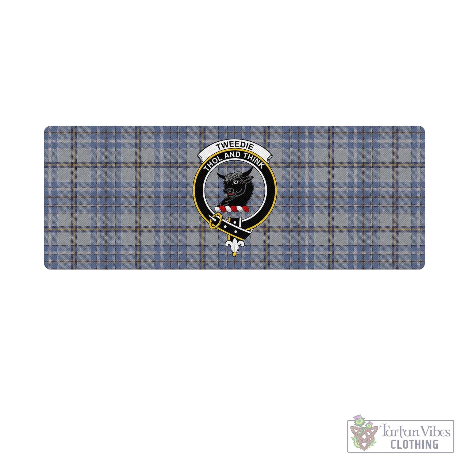 Tartan Vibes Clothing Tweedie Tartan Mouse Pad with Family Crest