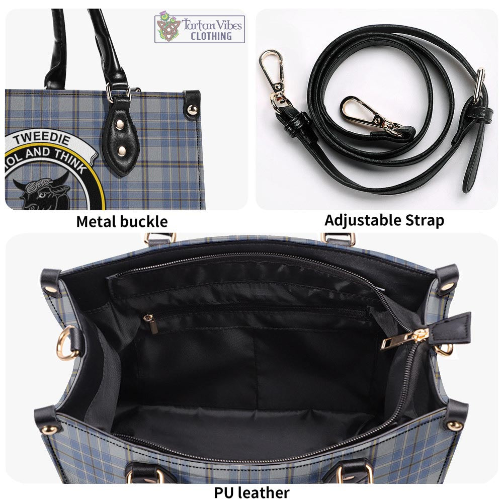 Tartan Vibes Clothing Tweedie Tartan Luxury Leather Handbags with Family Crest