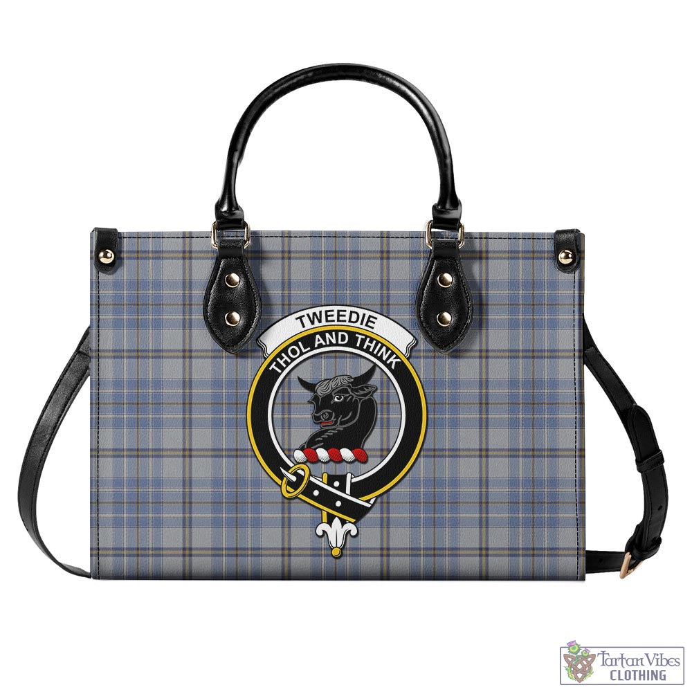 Tartan Vibes Clothing Tweedie Tartan Luxury Leather Handbags with Family Crest