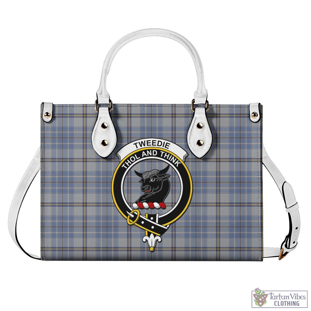 Tartan Vibes Clothing Tweedie Tartan Luxury Leather Handbags with Family Crest