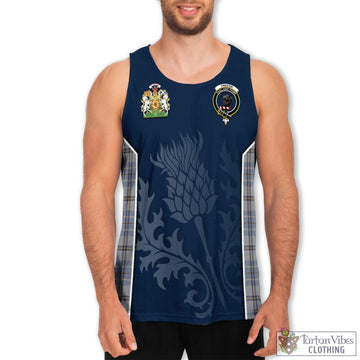 Tweedie Tartan Men's Tanks Top with Family Crest and Scottish Thistle Vibes Sport Style