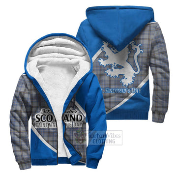 Tweedie Family Crest Tartan Sherpa Hoodie Celebrate Saint Andrew's Day in Style