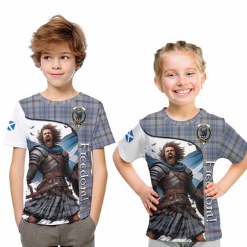 Tweedie Crest Tartan Kid T-Shirt Inspired by the Freedom of Scottish Warrior