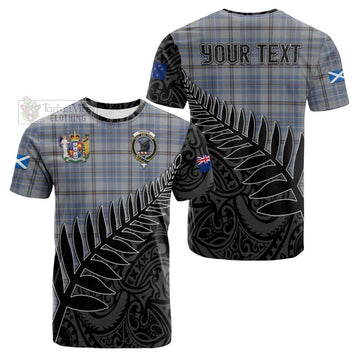 Tweedie Crest Tartan Cotton T-shirt with New Zealand Silver Fern Half Style