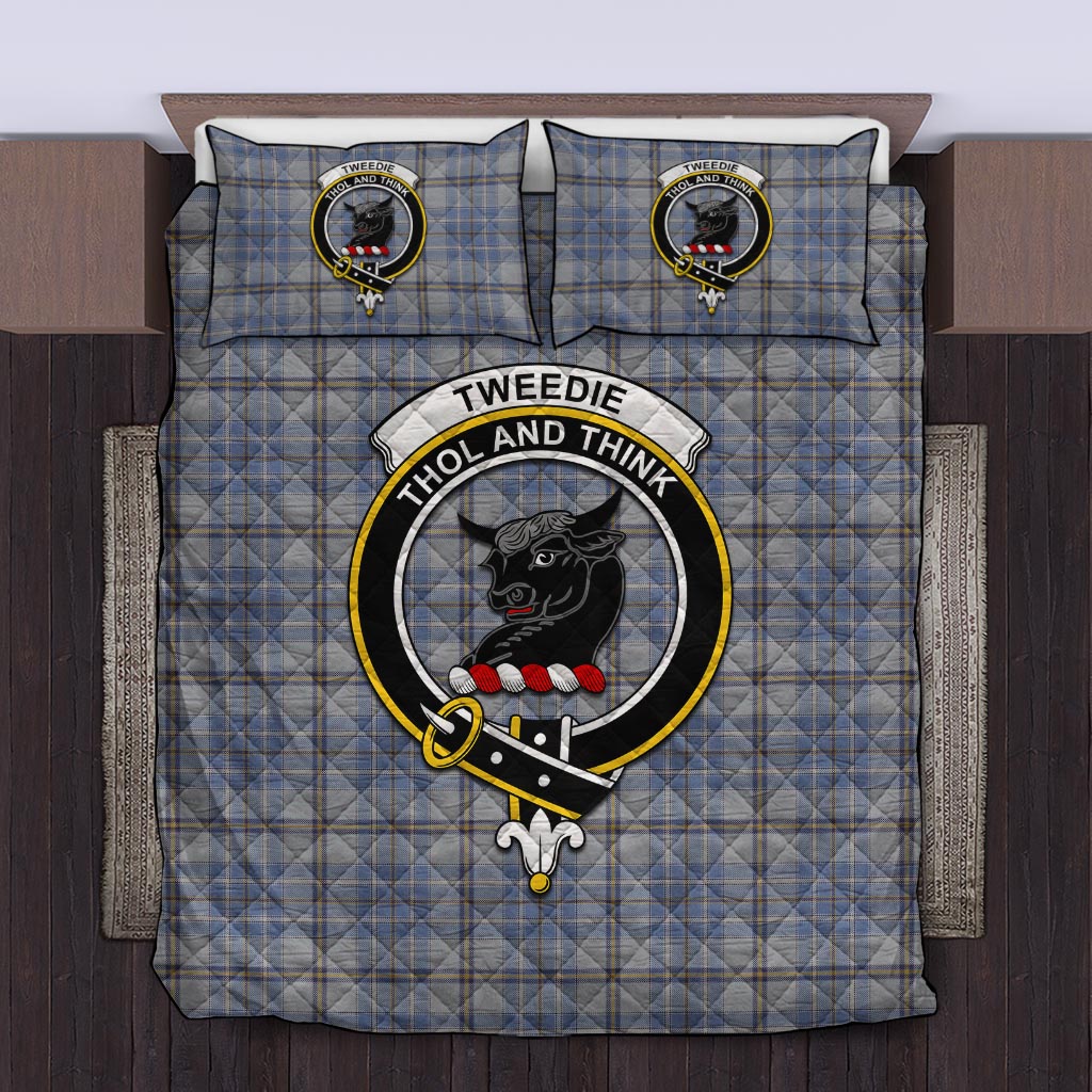 Tweedie Tartan Quilt Bed Set with Family Crest Twin - Tartan Vibes Clothing