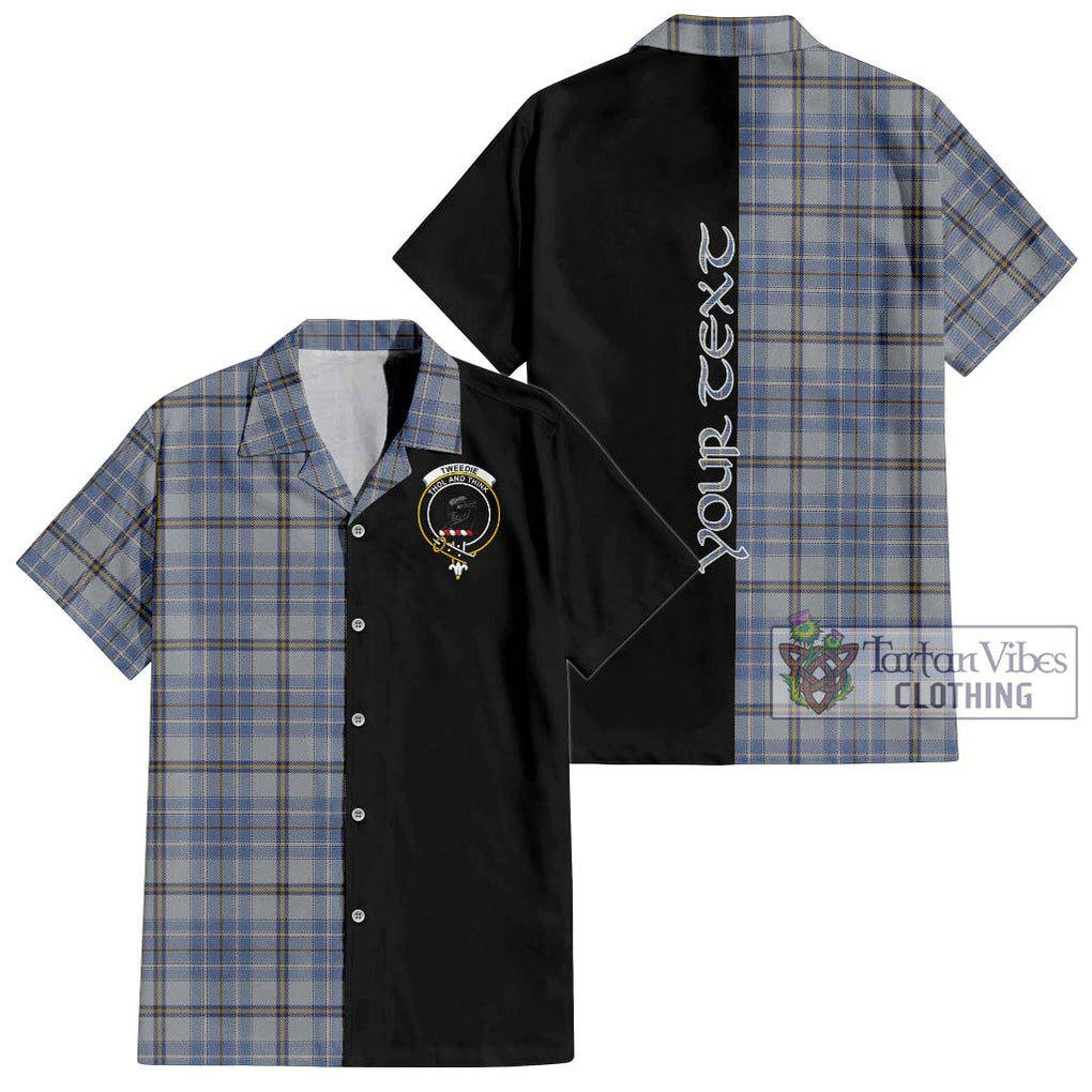 Tweedie Tartan Short Sleeve Button Shirt with Family Crest and Half Of Me Style Kid - Tartanvibesclothing Shop