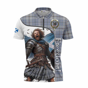 Tweedie Crest Tartan Zipper Polo Shirt Inspired by the Freedom of Scottish Warrior