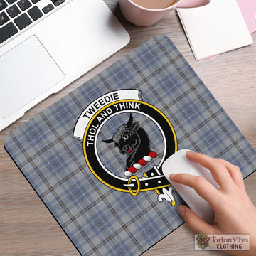 Tweedie Tartan Mouse Pad with Family Crest