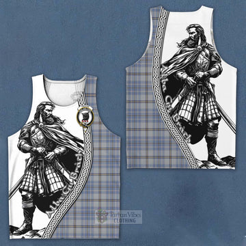 Tweedie Tartan Clan Crest Men's Tank Top with Highlander Warrior Celtic Style