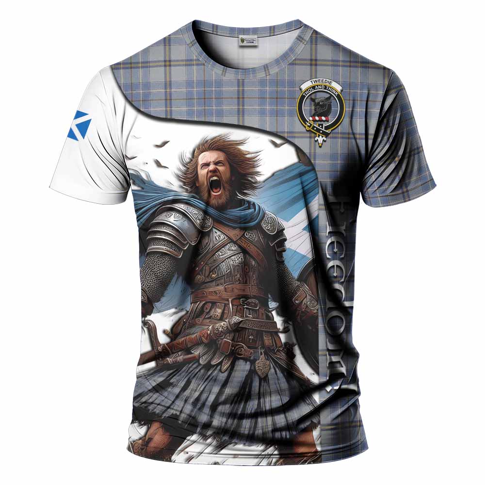 Tweedie Crest Tartan T-Shirt Inspired by the Freedom of Scottish Warrior