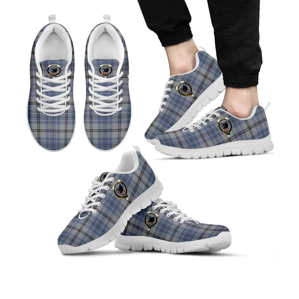 Tweedie Tartan Sneakers with Family Crest Kid's Sneakers - Tartan Vibes Clothing